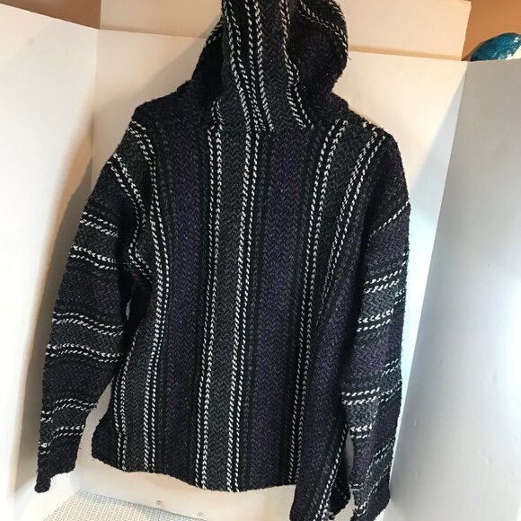 BAJA JOE MENS HOODED FRONT POCKET SWEATER SIZE L - Picture 3 of 11